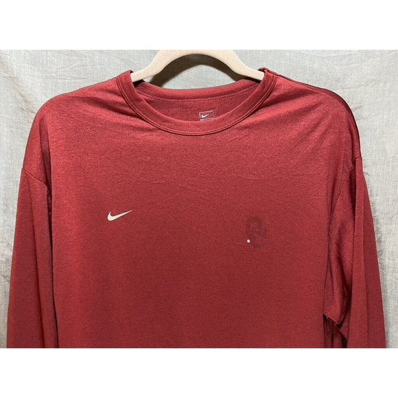 Nike Oklahoma University Shirt Adult Extra Large Red‎ Long Sleeve Mens - Picture 2 of 12